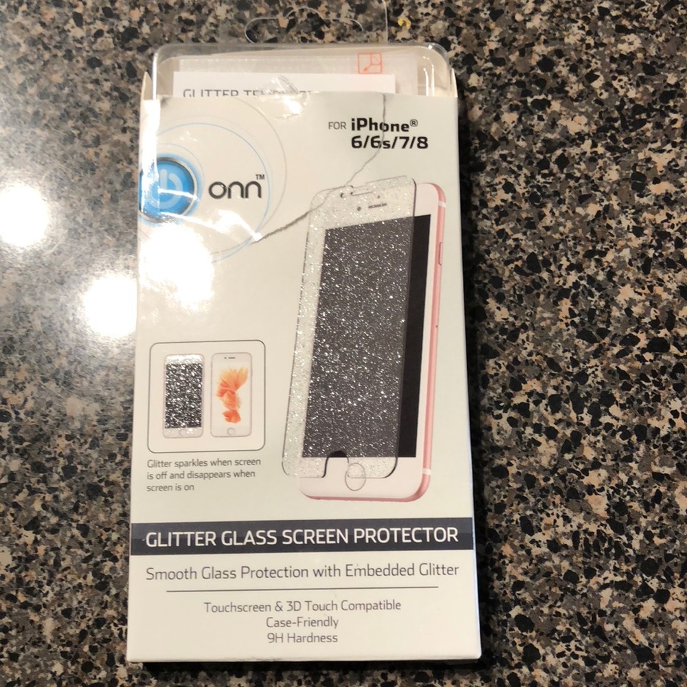 Glitter glass screen protector iPhone 6/6s / 7 / 8
